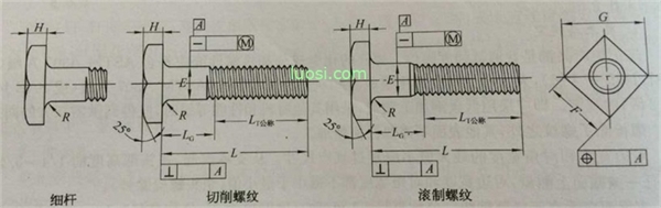 ASME/ANSI B 18.2.1-2010 方头木螺钉